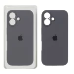 قاب سیلیکونی پاک کنی محافظ لنزدار اورجینال Apple iPhone 16 - خاکستری (پک اصلی)