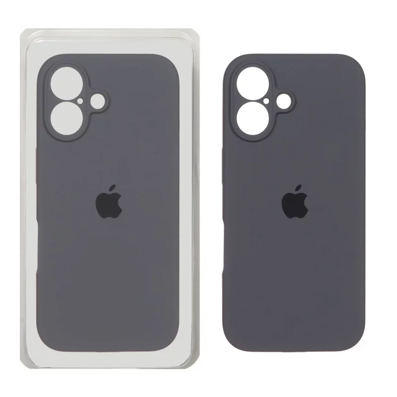 قاب سیلیکونی پاک کنی محافظ لنزدار اورجینال Apple iPhone 16 - خاکستری (پک اصلی) - تصویر 2