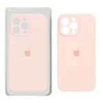قاب سیلیکونی پاک کنی محافظ لنزدار اورجینال Apple iPhone 16 Pro Max - صورتی روشن (پک اصلی)