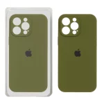 قاب سیلیکونی پاک کنی محافظ لنزدار اورجینال Apple iPhone 16 Pro Max - سبز زیتونی (پک اصلی)