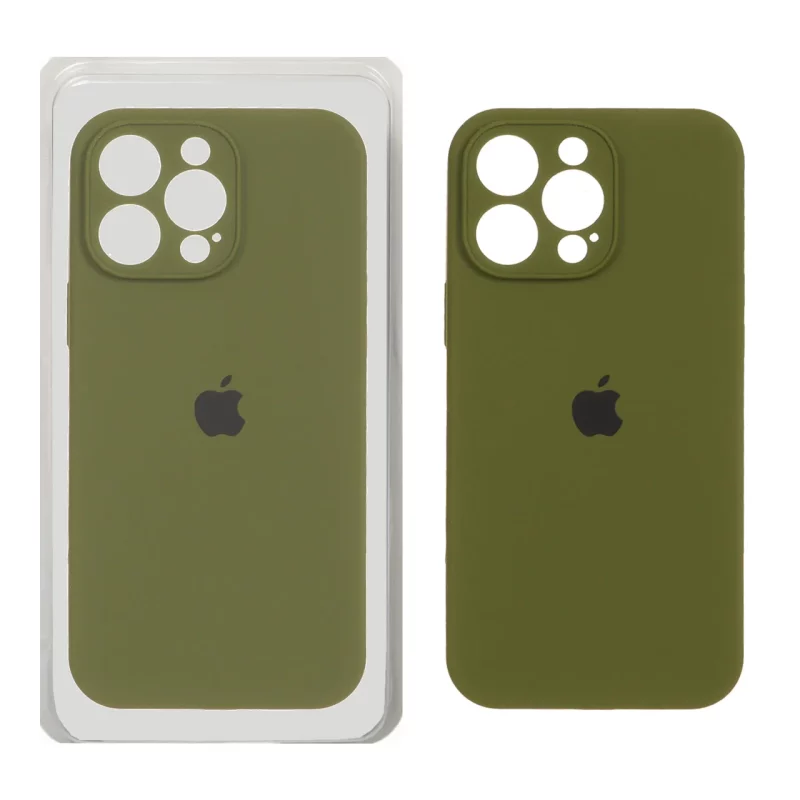 قاب سیلیکونی پاک کنی محافظ لنزدار اورجینال Apple iPhone 16 Pro Max - سبز زیتونی (پک اصلی) - تصویر 2
