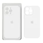 قاب سیلیکونی پاک کنی محافظ لنزدار اورجینال Apple iPhone 16 Pro Max - سفید (پک اصلی)