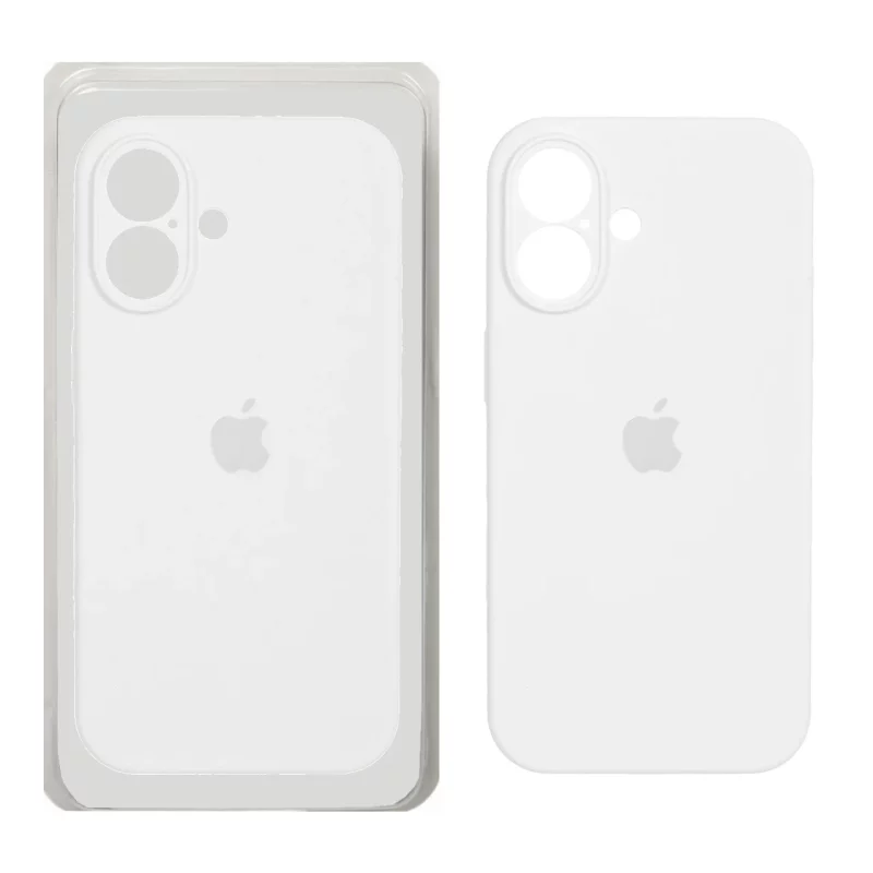 قاب سیلیکونی پاک کنی محافظ لنزدار اورجینال Apple iPhone 16 - سفید (پک اصلی) - تصویر 2