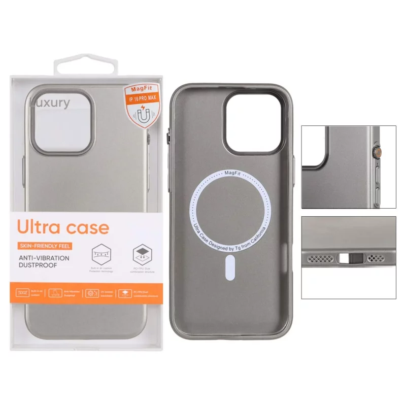 قاب اورجینال Luxury Magsafe Ultra Case مدل Apple iPhone 15 Pro Max - خاکستری (پک دار) - تصویر 2