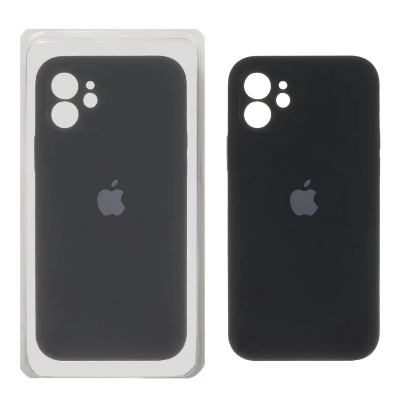 قاب سیلیکونی پاک کنی محافظ لنزدار اورجینال Apple iPhone 12 - مشکی (پک اصلی) - تصویر 2
