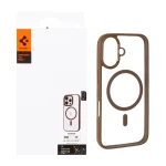 قاب اورجینال Magsafe Spigen با توری اسپیکر فلزی Apple iPhone 16 - صحرایی (پک دار)