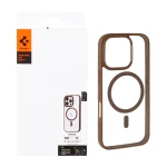 قاب اورجینال Magsafe Spigen با توری اسپیکر فلزی Apple iPhone 16 Pro - صحرایی (پک دار)