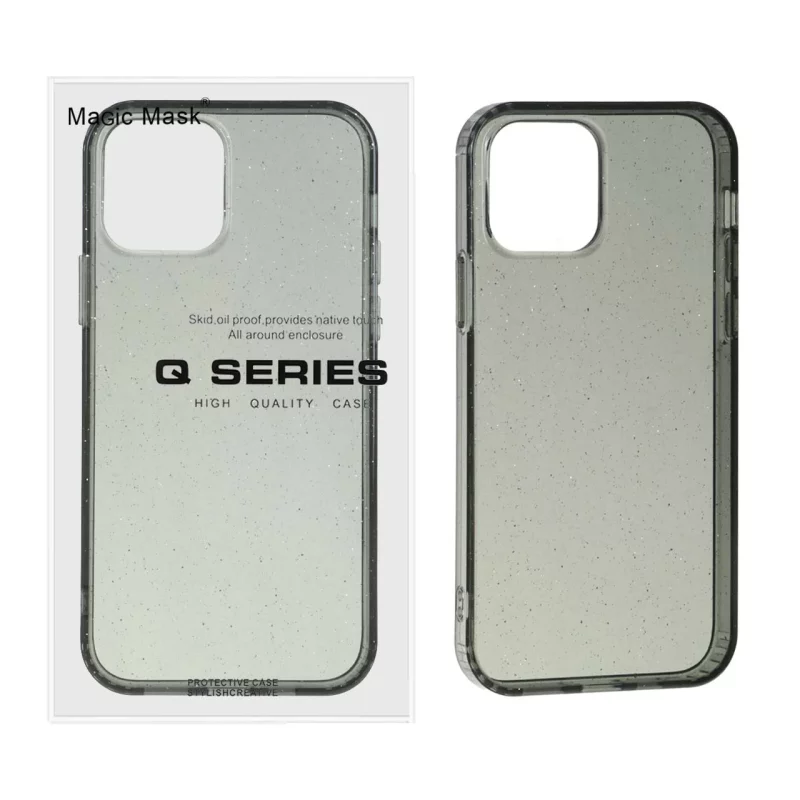 قاب اورجینال پشت سخت شفاف اکلیلی Apple iPhone 12 Pro / iPhone 12 - مشکی (پک دار) - تصویر 2