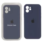 قاب سیلیکونی پاک کنی محافظ لنزدار اورجینال Apple iPhone 12 - سرمه ای تیره (پک اصلی)