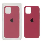 قاب سیلیکونی پاک کنی اورجینال Apple iPhone 11 Pro - زرشکی (پک اصلی)
