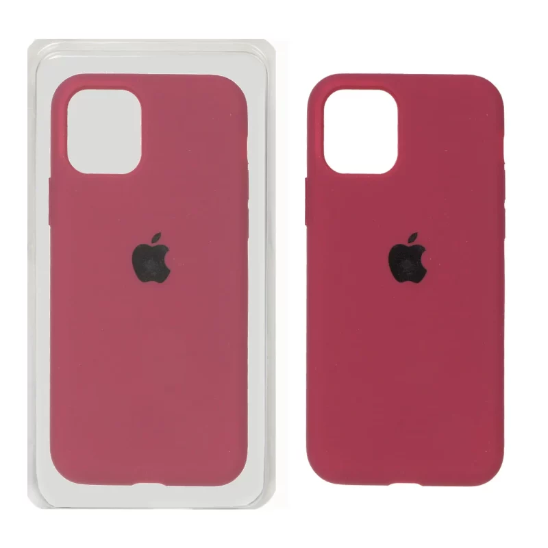قاب سیلیکونی پاک کنی اورجینال Apple iPhone 11 Pro - زرشکی (پک اصلی) - تصویر 2