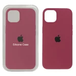 قاب سیلیکونی پاک کنی اورجینال Apple iPhone 13 / iPhone 14 - زرشکی (پک اصلی)