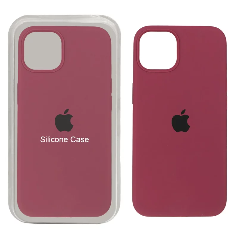 قاب سیلیکونی پاک کنی اورجینال Apple iPhone 13 / iPhone 14 - زرشکی (پک اصلی) - تصویر 2