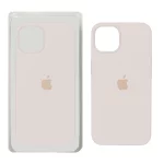 قاب سیلیکونی پاک کنی اورجینال Apple iPhone 13 / iPhone 14 - طوسی روشن (پک اصلی)