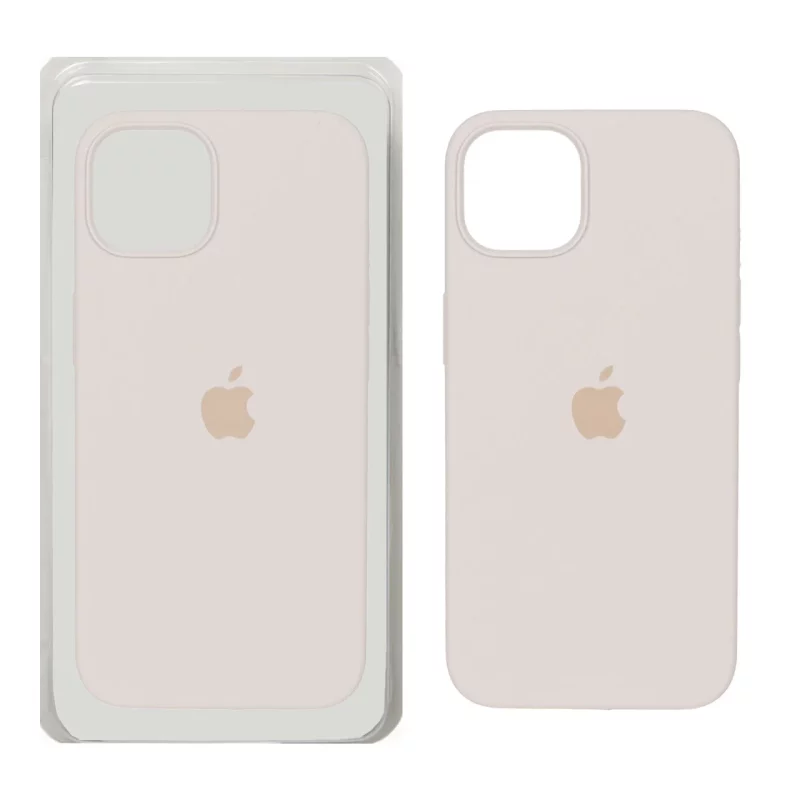 قاب سیلیکونی پاک کنی اورجینال Apple iPhone 13 / iPhone 14 - طوسی روشن (پک اصلی) - تصویر 2