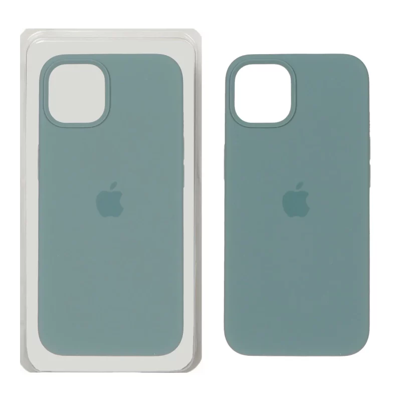 قاب سیلیکونی پاک کنی اورجینال Apple iPhone 13 / iPhone 14 - سبز دریایی (پک اصلی) - تصویر 2