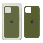 قاب سیلیکونی پاک کنی اورجینال Apple iPhone 13 / iPhone 14 - سبز زیتونی (پک اصلی)