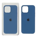قاب سیلیکونی پاک کنی اورجینال Apple iPhone 13 Pro Max - آبی اقیانوسی (پک اصلی)