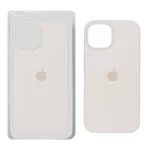 قاب سیلیکونی پاک کنی اورجینال Apple iPhone 15 / iPhone 14 / iPhone 13 - طوسی روشن (پک اصلی)
