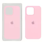 قاب سیلیکونی پاک کنی اورجینال Apple iPhone 15 Pro Max - صورتی (پک اصلی)