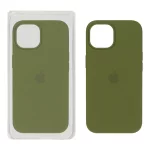 قاب سیلیکونی پاک کنی اورجینال Apple iPhone 15 / iPhone 14 / iPhone 13 - سبز زیتونی (پک اصلی)
