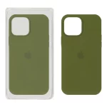 قاب سیلیکونی پاک کنی اورجینال Apple iPhone 13 Pro Max - سبز زیتونی (پک اصلی)