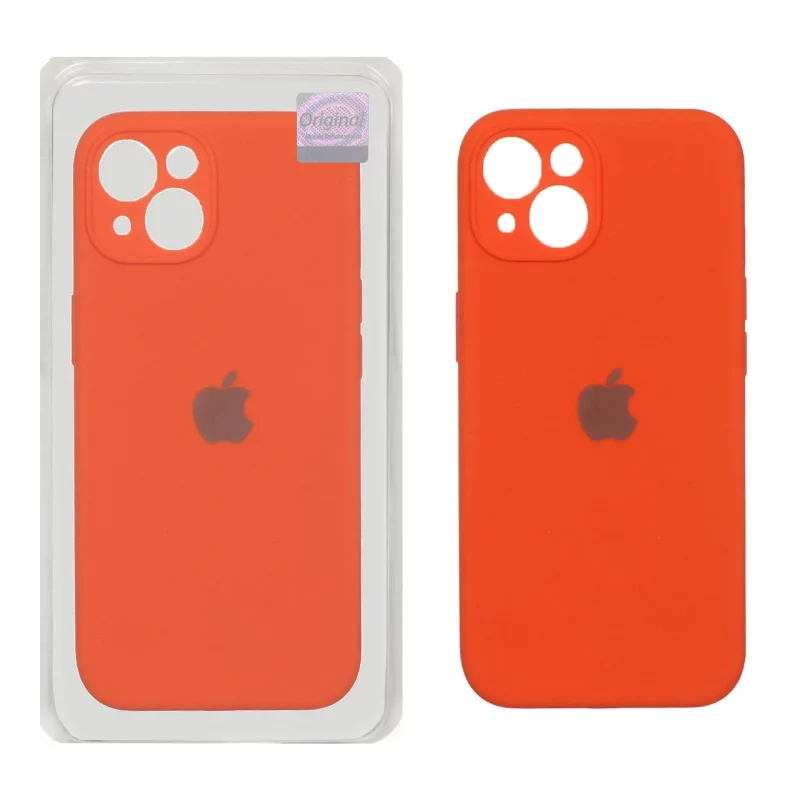 قاب سیلیکونی پاک کنی اورجینال Master Quality مدل Apple iPhone 13 / iPhone 14 - نارنجی (پک دار) - تصویر 2