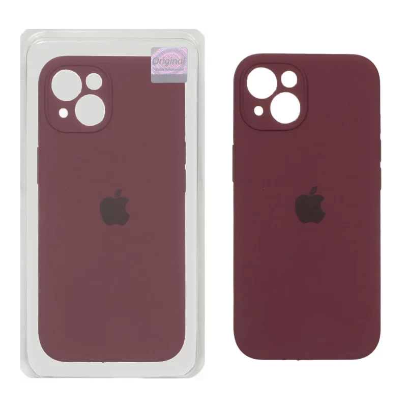 قاب سیلیکونی پاک کنی اورجینال Master Quality مدل Apple iPhone 13 / iPhone 14 - زرشکی (پک دار) - تصویر 2