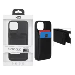 قاب اورجینال HDD چرمی جاکارتی مگنتی استندشو Apple iPhone 13 / iPhone 14 - مشکی (پک دار)