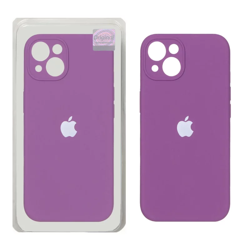 قاب سیلیکونی پاک کنی اورجینال Master Quality مدل Apple iPhone 13 / iPhone 14 - ارغوانی (پک دار) - تصویر 2