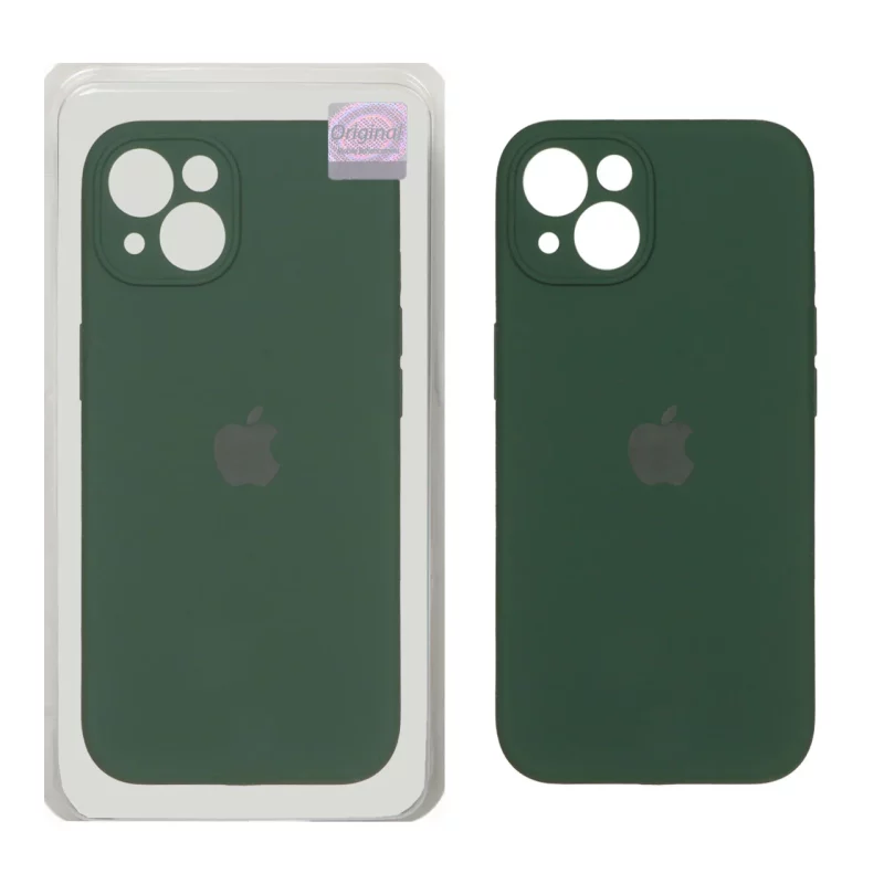 قاب سیلیکونی پاک کنی اورجینال Master Quality مدل Apple iPhone 13 / iPhone 14 - سبز تیره (پک دار) - تصویر 2