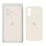 قاب سیلیکونی پاک کنی محافظ لنزدار اورجینال Apple iPhone 16 - کرم (پک اصلی)