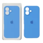 قاب سیلیکونی پاک کنی محافظ لنزدار اورجینال Apple iPhone 16 - آبی کد 1 (پک اصلی)