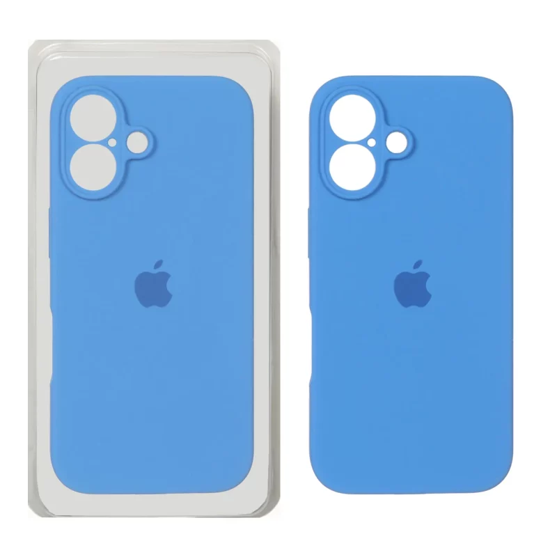 قاب سیلیکونی پاک کنی محافظ لنزدار اورجینال Apple iPhone 16 - آبی کد 1 (پک اصلی) - تصویر 2