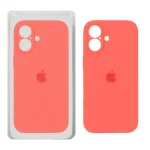 قاب سیلیکونی پاک کنی محافظ لنزدار اورجینال Apple iPhone 16 - مرجانی (پک اصلی)