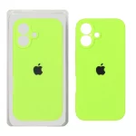 قاب سیلیکونی پاک کنی محافظ لنزدار اورجینال Apple iPhone 16 - فسفری (پک اصلی)