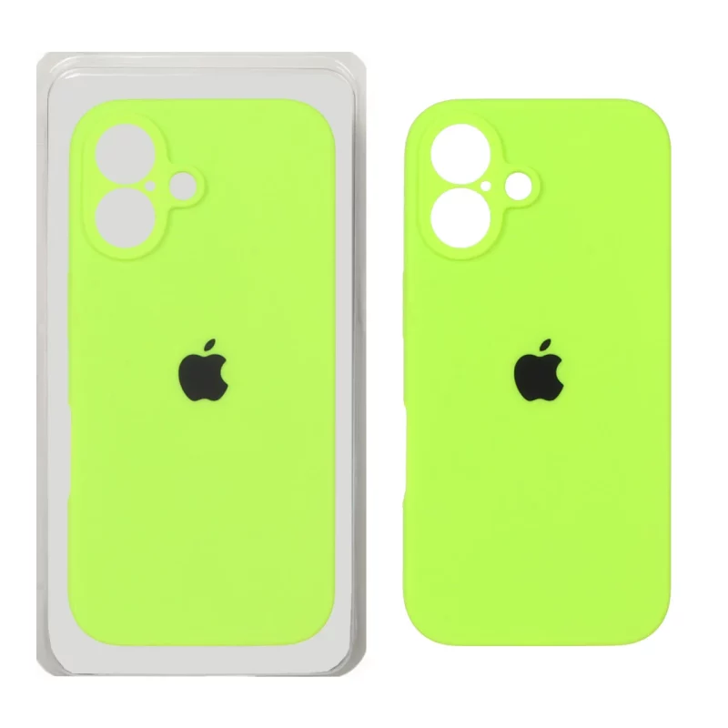 قاب سیلیکونی پاک کنی محافظ لنزدار اورجینال Apple iPhone 16 - فسفری (پک اصلی) - تصویر 2