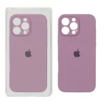 قاب سیلیکونی پاک کنی محافظ لنزدار اورجینال Apple iPhone 16 Pro Max - بنفش کدر (پک اصلی)