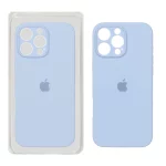 قاب سیلیکونی پاک کنی محافظ لنزدار اورجینال Apple iPhone 16 Pro Max - آبی روشن کد 1 (پک اصلی)