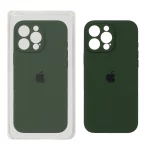 قاب سیلیکونی پاک کنی محافظ لنزدار اورجینال Apple iPhone 16 Pro Max - سبز تیره کد 1 (پک اصلی)