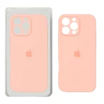 قاب سیلیکونی پاک کنی محافظ لنزدار اورجینال Apple iPhone 16 Pro Max - گلبهی (پک اصلی)