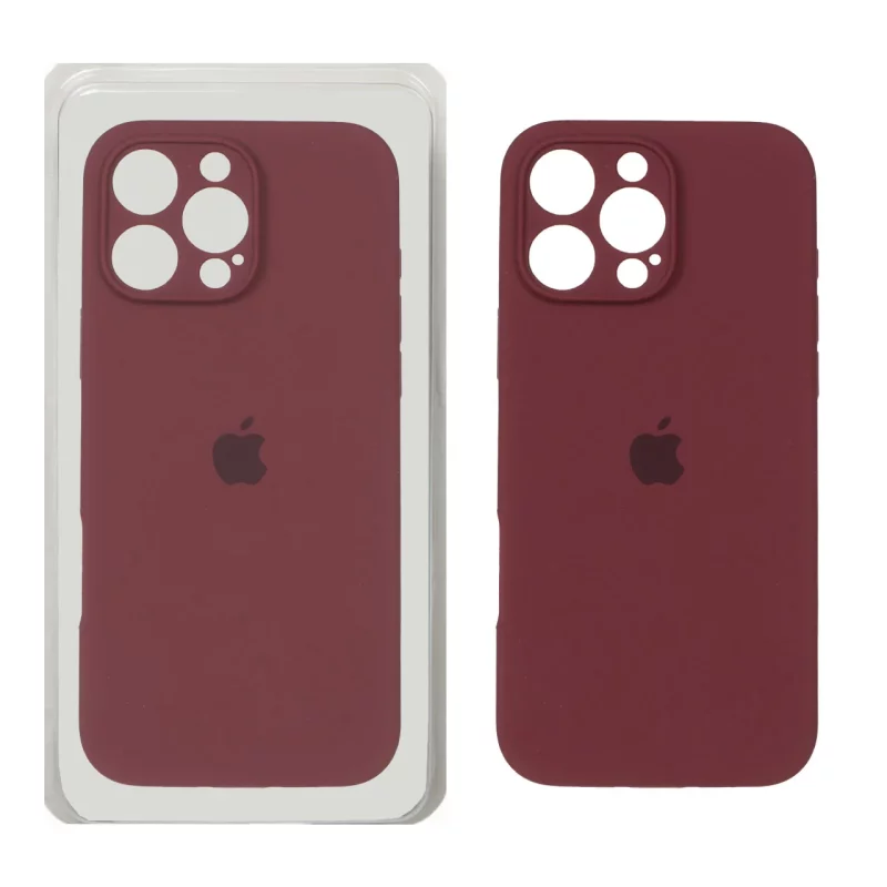 قاب سیلیکونی پاک کنی محافظ لنزدار اورجینال Apple iPhone 16 Pro Max - عنابی (پک اصلی) - تصویر 2