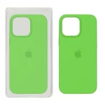 قاب سیلیکونی پاک کنی اورجینال Apple iPhone 16 Pro Max - سبز چمنی (پک اصلی)