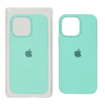 قاب سیلیکونی پاک کنی اورجینال Apple iPhone 16 Pro Max - سبزآبی (پک اصلی)