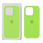 قاب سیلیکونی پاک کنی اورجینال Apple iPhone 16 Pro - سبز چمنی (پک اصلی)