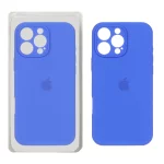 قاب سیلیکونی پاک کنی محافظ لنزدار اورجینال Apple iPhone 16 Pro Max - آبی کاربنی (پک اصلی)
