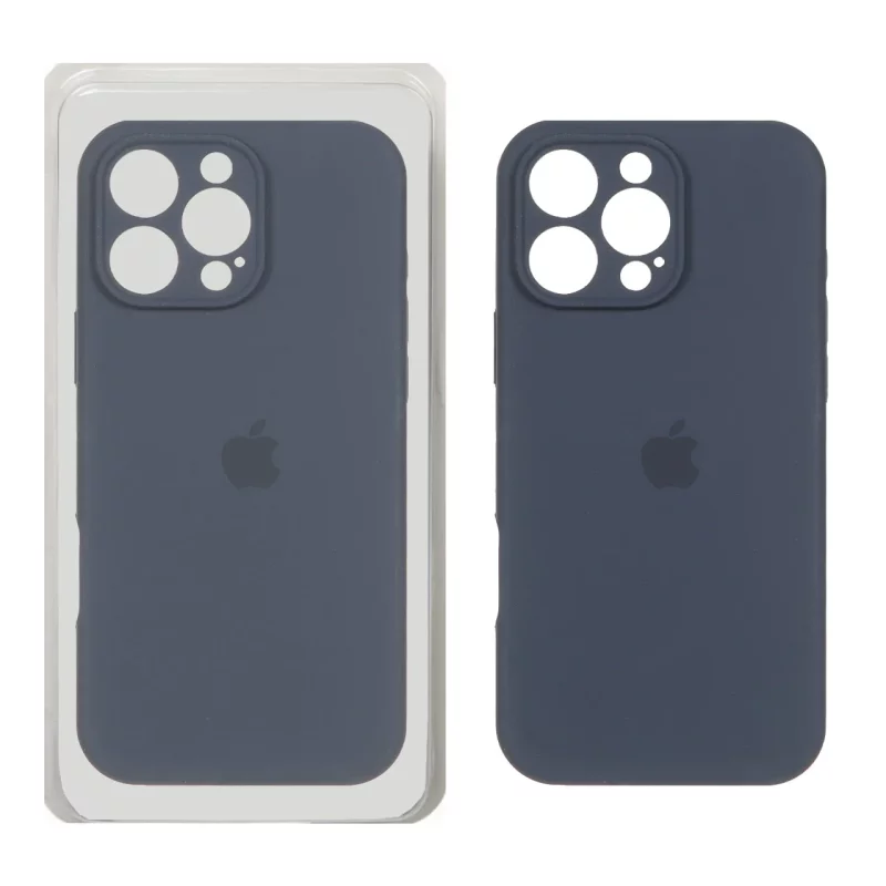 قاب سیلیکونی پاک کنی محافظ لنزدار اورجینال Apple iPhone 16 Pro Max - سرمه ای تیره (پک اصلی) - تصویر 2