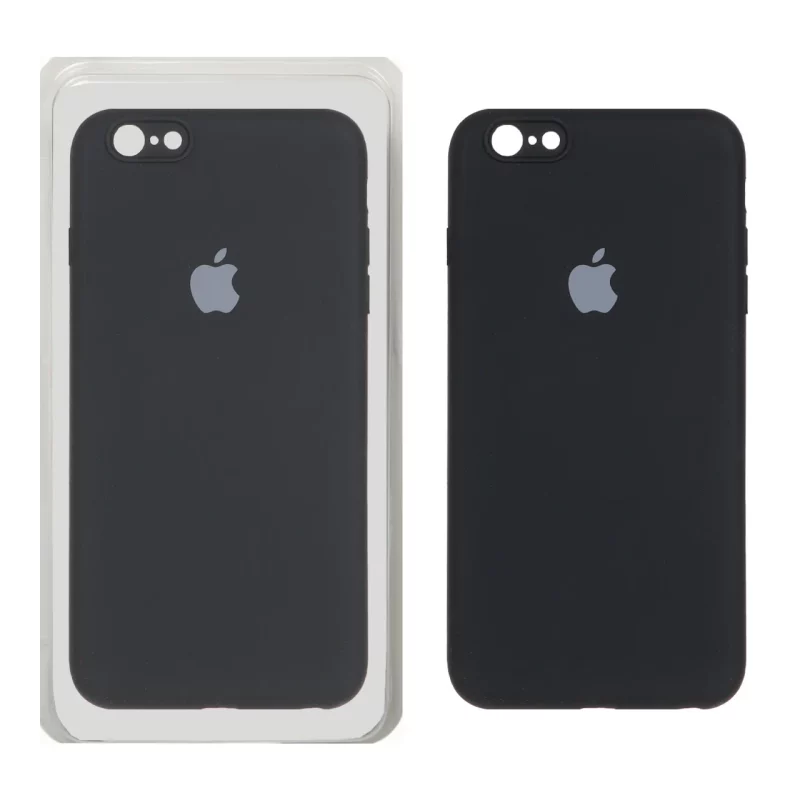 قاب سیلیکونی پاک کنی محافظ لنزدار اورجینال Apple iPhone 6 Plus / iPhone 6s Plus - مشکی (پک اصلی) - تصویر 2