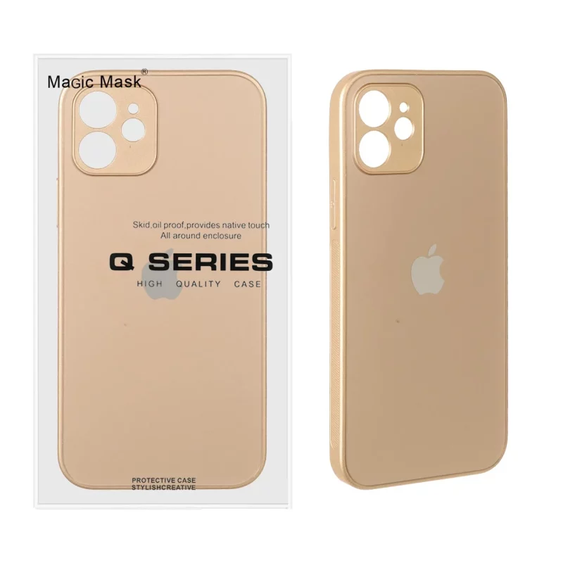 قاب اورجینال PVD ضدخش Magic Mask مدل Apple iPhone 12 - طلایی (پک دار) - تصویر 2