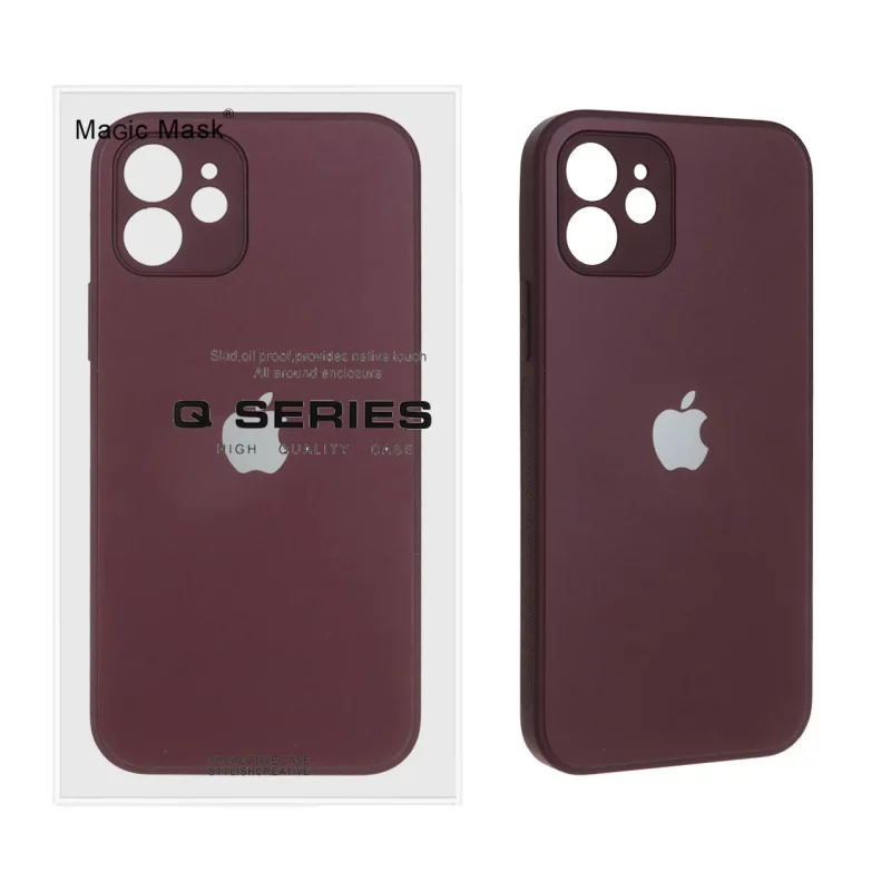 قاب اورجینال PVD ضدخش Magic Mask مدل Apple iPhone 12 - زرشکی (پک دار) - تصویر 2